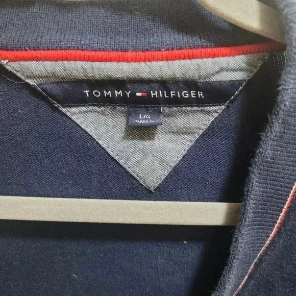 Vintage Tommy Hilfiger Cardigan Mens Size Large 90s retro vintage cardigan over - Picture 4 of 7